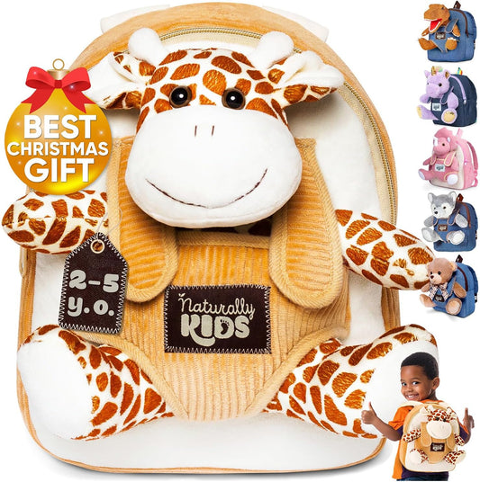 Toddler Backpack W Stuffed Animal Toy, Toddler Gifts for Boys Girls